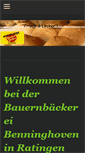 Mobile Screenshot of bauernbaeckerei-benninghoven.de